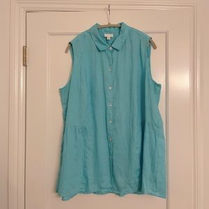 J. Jill 100% Linen Sleeveless Top 2X